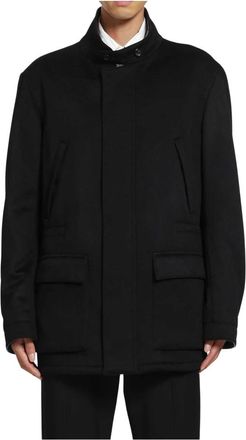 Lardini Field Jacket - Heren - Mantel - Zwart - M - Kasjmier - Jassen