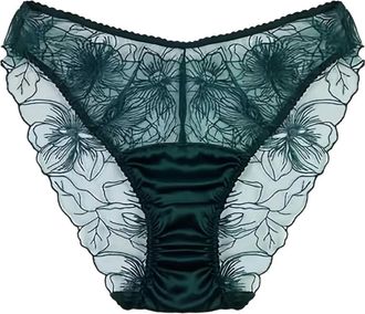 Fleur Of England Slip Eva in pizzo a fiori - Verde