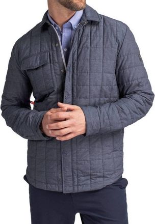 Cutter & Buck Primaloft Eco Quilted Shirt Jacket In Grey