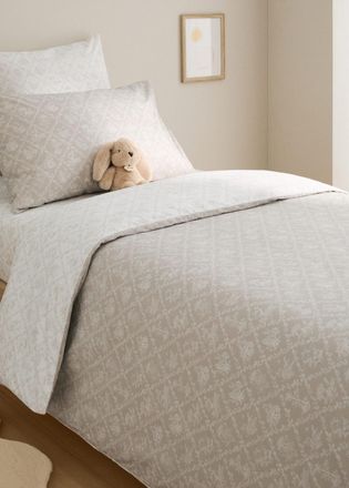 Mango Copripiumino percalle di cotone toile de jouy letto 90 cm marrone medio - Home - Letto 90 cm - MANGO HOME