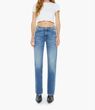 Mother Reifler Straight Leg Jeans In Early Blue