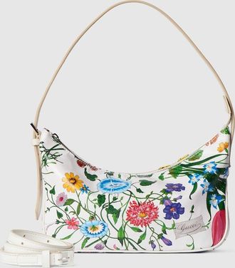 Gucci Lady Lunetta Small Shoulder Bag, White, Fabric