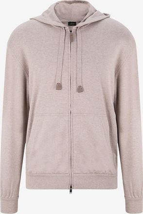 Brioni Kapuzensweatjacke aus Baumwolle und Kaschmir