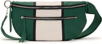 Hammitt Charles Large Leather Crossbody Bag in Clubhouse Stripe/Silver at Nordstrom