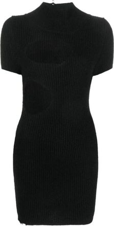 Maison Margiela Gaps Jurk - Dames - Korte kleedjes - Zwart - L - Katoen - Kleedjes