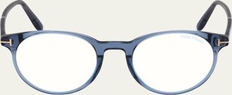 Tom Ford Mens Acetate Blue Light-Blocking Glasses