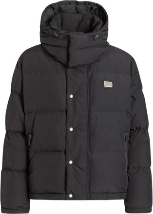 Dolce & Gabbana Nylon Down Jacket - Heren - Gewatteerde jassen - Zwart - XL - Nylon - Jassen