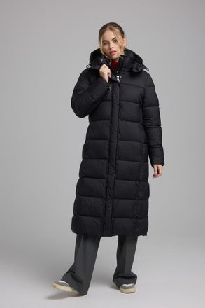 Manisa Steppmantel MANISA, Damen, Gr. 40, schwarz, Web, Obermaterial: 100% Polyester. Futter: 100% Polyester, unifarben, normal kniebedeckend, Rundhals, M&auml;nt