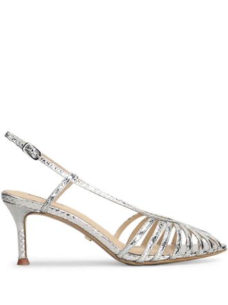 Lola Cruz 80mm Diana sandals - women - Calf Leather/Calf Leather/Calf Leather - 36 - Silver