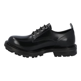 Alexander McQueen Leather flats - Heren - Veterschoenen - Zwart - 43 1/2 EU - Leer - Schoenen