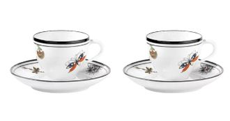 Ginori 1735 2 Tea Cups And 2 Saucers Set