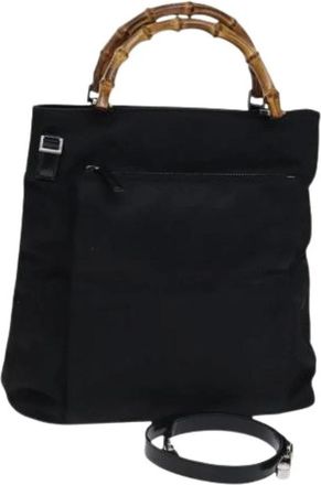 Gucci Pre-owned Vintage tas met bamboe handvat - Dames - Vintage Handtas - Zwart - ONE Size - Bamboe - Vintage