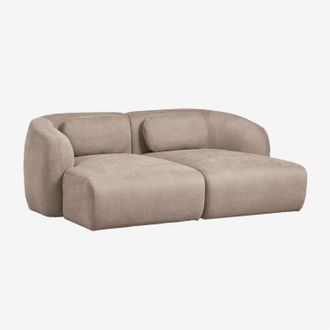 Sklum Sof&aacute; Modular Chaise Longue De 2 Piezas En Chenilla Coquette Sklum