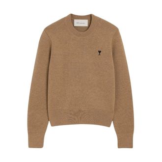 Ami Dames, Truien, Beige, Maat: M Wol