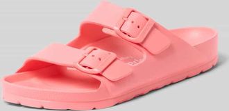 Espadrij Slides mit Logo-Pr&auml;gung Modell AMI POOL in Rosa, Gr&ouml;&szlig;e 36