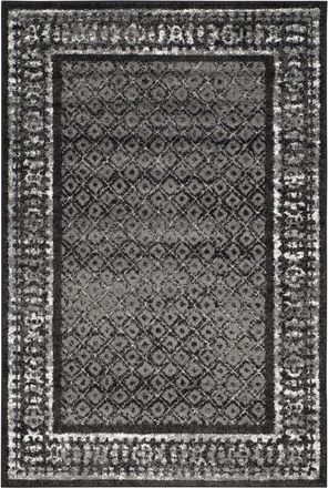 Safavieh Alfombra contempor&aacute;neo de polipropileno negro/plata, 122 x 183 cm