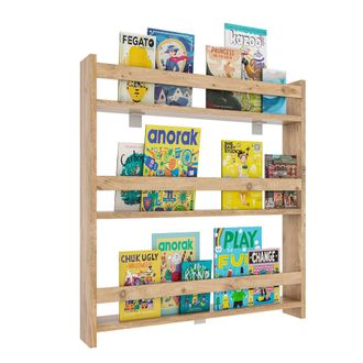 ebuy24 Colgante De Estante De Madera Vcm Estante Para Ni&ntilde;os Ahorrador De Espacio Dimensiones: Al. 80 X An. 70 X P. 10 Cm Colgante Elegante Estante De Almacen