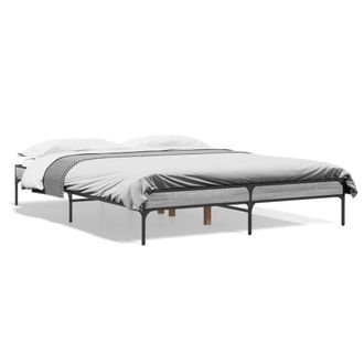 Berkfield Home Bed Frame without Mattress Grey Sonoma 150x200 cm King Size