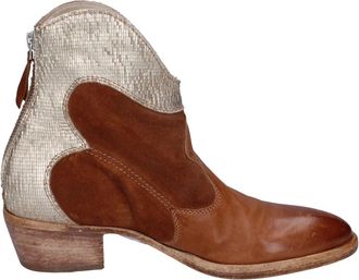 Moma Su&egrave;de Enkellaarsjes - Dames - Cowboylaarzen - Bruin - 37 EU - Su&egrave;de - Schoenen