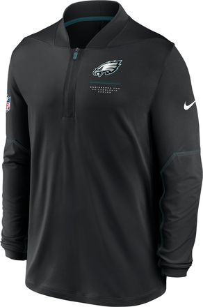 Nike Philadelphia Eagles Sideline Nike Mens Dri-FIT NFL 1/2-Zip Top in Black | 03BA149N86-EKU