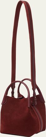 Loro Piana Bale Small Grained Nubuck Top-Handle Bag