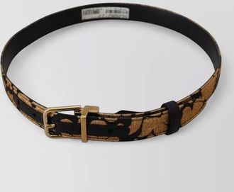 Dolce & Gabbana leather jacquard logo buckle belt