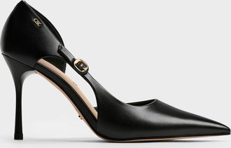 Charles & Keith Leather Pointed DOrsay Stilettos