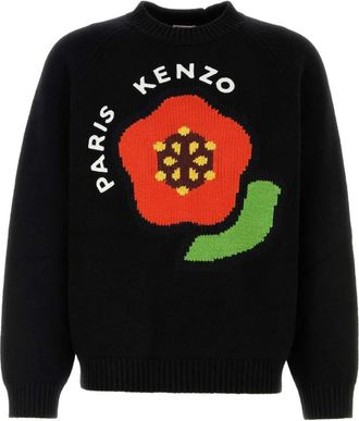 Kenzo Maglione con motivo Boke Flower - Nero