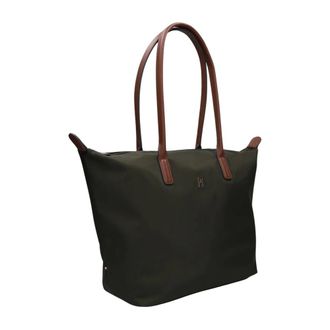 Tommy Hilfiger Popette Tote - Dames - Tassen - Groen - Maat: ONE Size Nylon