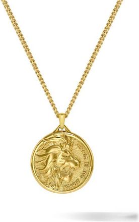 Vincero Mens Lion Pendant Necklace in Gold at Nordstrom, Size 21