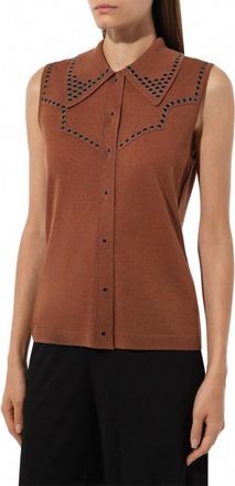 Dorothee Schumacher Refined Essentials Sleeveless Top In Brown