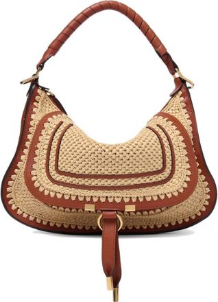 Chlo&eacute; Natural/Brown Marcie Small Shoulder Bag