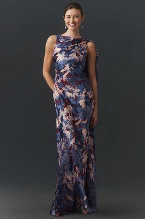 BHLDN Caped Open-Back Maxi Dress