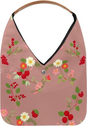 Generic Aesthetic Flower Reusable Lightweight Grocery Bags - Foldable Into Compact Pouch, Washable & Sturdy, Multipurpose for Shopping and Travel