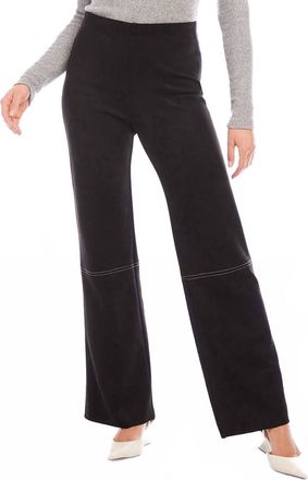 Karen Kane Womens Faux Suede Stitch Pants In Black
