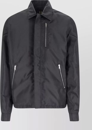 Rick Owens modern collared jacket zipper pockets