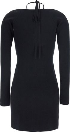 Elisabetta Franchi Womens Knit Mini Dress Black