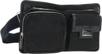 Dior Pre-owned Vintage Body Bag - Dames - Vintage Heuptassen - Zwart - ONE Size - Leer - Vintage