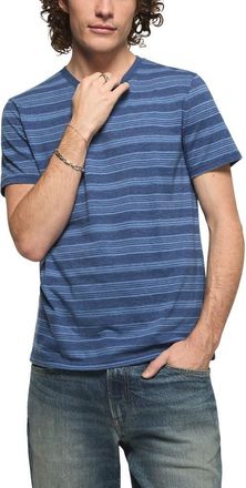 Lucky Brand Stripe Crewneck T-Shirt in Blue Multi at Nordstrom, Size Large