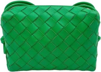 Bottega Veneta Pre-owned Vintage Schoudertas - Dames - Vintage Schoudertas - Groen - ONE Size - Leer - Vintage