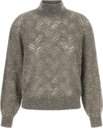 Brunello Cucinelli Gray Polyamide Womens Cardigan