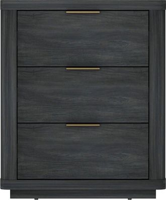 Manhattan Comfort Evelyn Modern Nightstand With 3 Full Extension Drawers