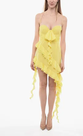 Alessandra Rich Vestito Ruffle con Bustino Alessandra Rich