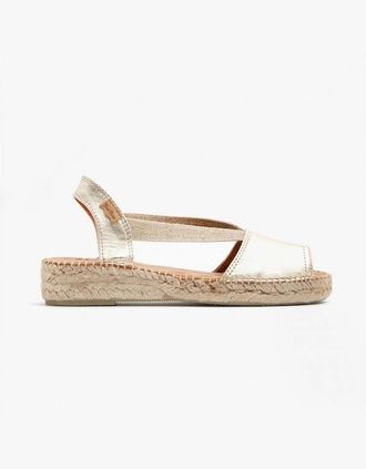 Toni Pons Womens Toni Pons ETNA Womens Slingback Sandals Platinum - Gold - Size: 7