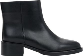 Estro & Luminara 2-in-1 Enkellaarsjes en Hoge Laarzen met Decoratieve Gesp - Dames - Laarzen met Hak - Zwart - 40 EU - Leer - Schoenen