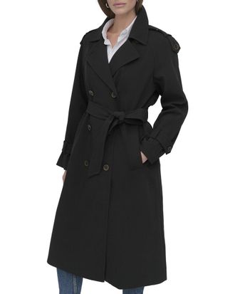 DKNY Dkny Double-Breasted Rain Trench Coat