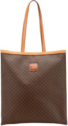 Celine Pre-owned Tote Bags, female, Brown, Size: ONE SIZE Pre-owned Macadam Coated Canvas Tote