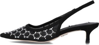 Steve Madden Schoenen, Dames, Zwart, 36 EU, Polyester, Elegante Kari-MR Slingback Hakken