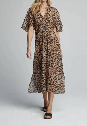 Sundays Clark Caftan Dress In Cheetah Print