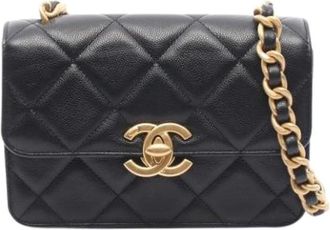 Chanel Pre-owned Matelasse Schoudertas - Dames - Vintage Schoudertas - Zwart - ONE Size - Leer - Vintage